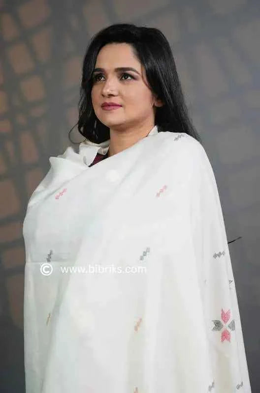Triple Thread 72-Grade Handloom Shawl | Lightweight Wool | Khadi Embroidery | Handmade in Swat