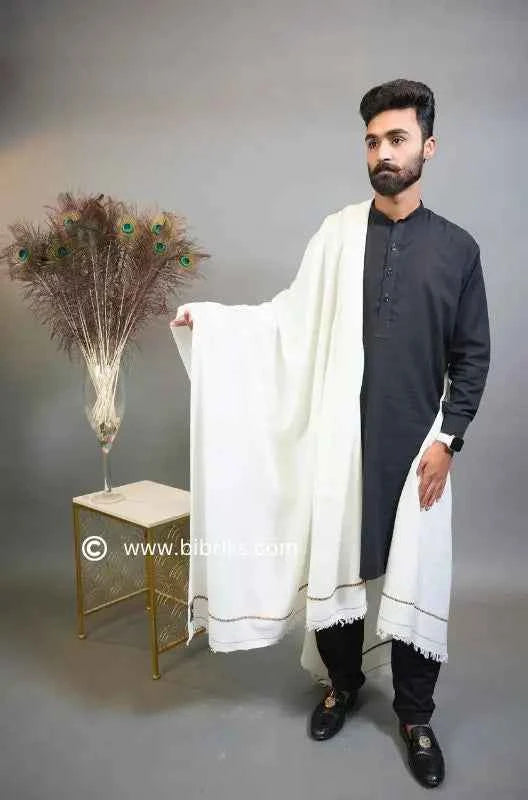 96 Grade Ultra-Light and warm Wool Shawl for Men – Handcrafted Elegance | 4.5x9 ft