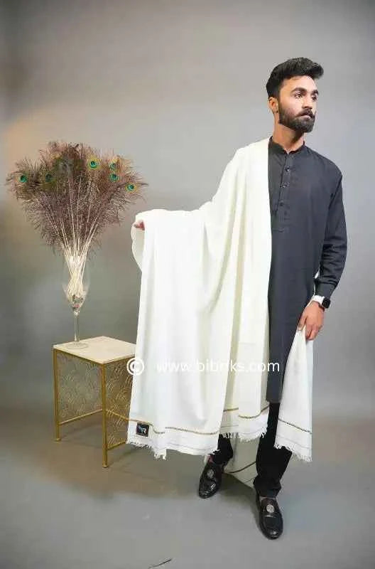 96 Grade Ultra-Light and warm Wool Shawl for Men – Handcrafted Elegance | 4.5x9 ft
