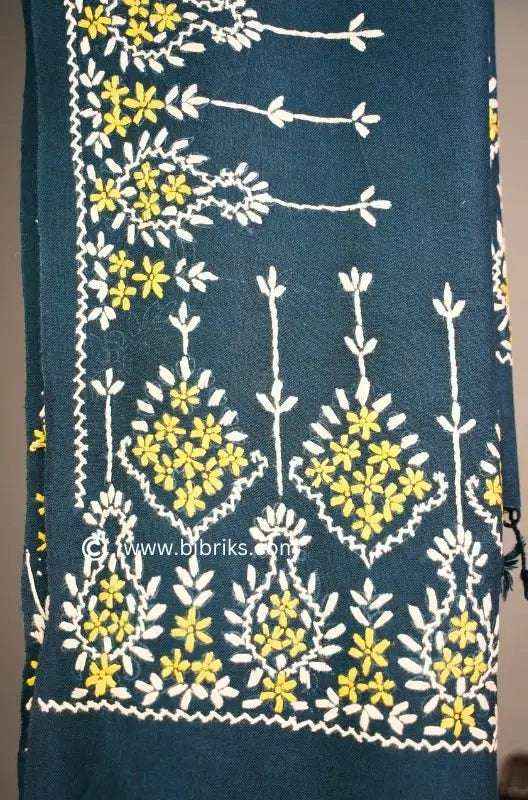 Kashmiri Wool Shawl – Pyramid Hand Embroidery | Heavyweight 460g | Made in Swat