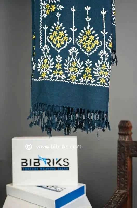 Kashmiri Wool Shawl – Pyramid Hand Embroidery | Heavyweight 460g | Made in Swat