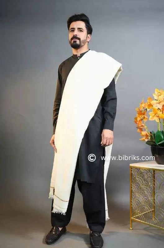 Double Thread 72 Grade Wool Shawl – Lightweight Luxury | 430g | Handcrafted in Swat