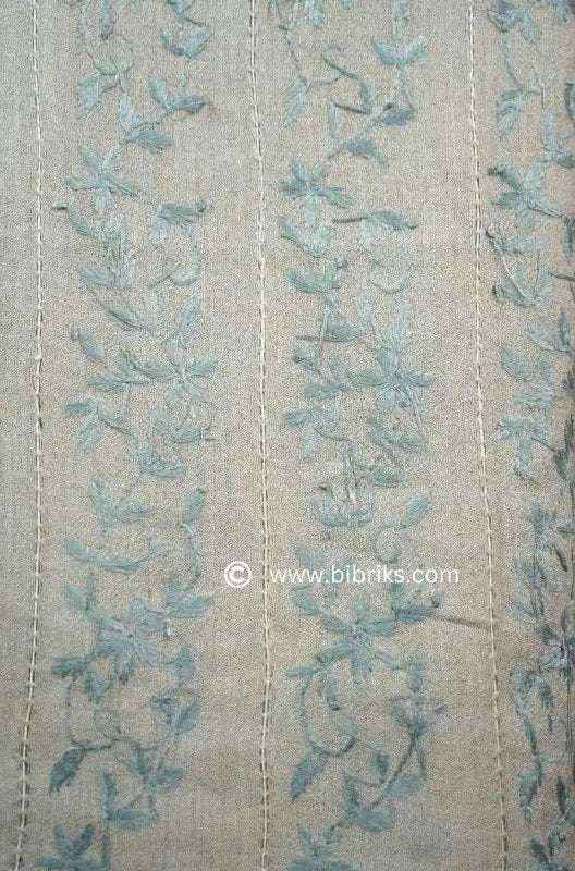 64-GradeTarkashi Handloom Wool Shawl – Medium Weight | Heavy Hand Embroidery | 420g | Made in Swat