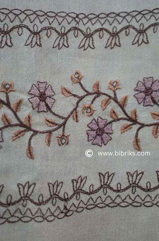 Machine-Embroidered Floral Handloom Shawl | Full Size | Lightweight & Affordable | Made in Swat