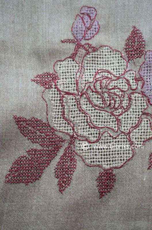 Machine-Made Handloom-Based Floral Shawl | Full-Size | Lightweight | Made in Swat