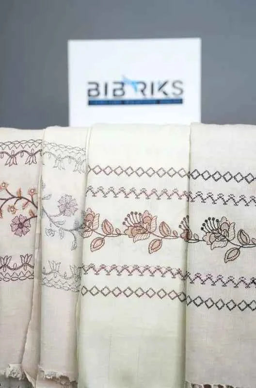 Machine-Embroidered Floral Handloom Shawl | Full Size | Lightweight & Affordable | Made in Swat