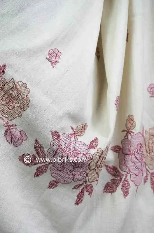 Machine-Made Handloom-Based Floral Shawl | Full-Size | Lightweight | Made in Swat