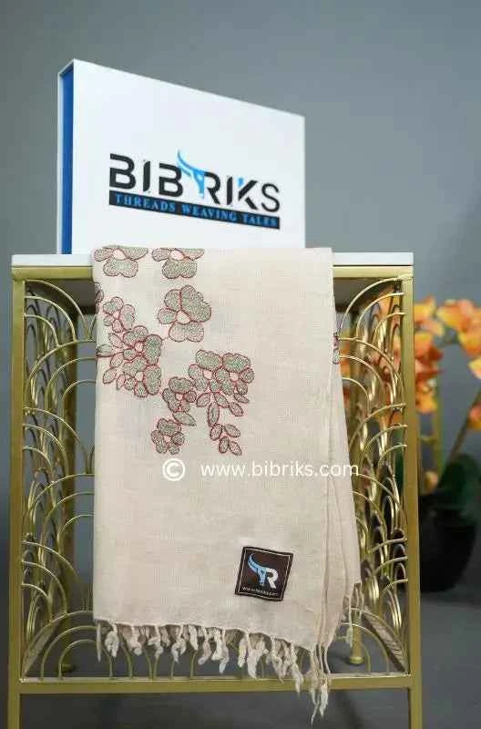Machine-Made Handloom-Based Floral Shawl | Full-Size | Lightweight | Made in Swat