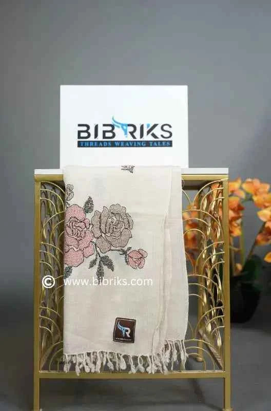 Machine-Made Handloom-Based Floral Shawl | Full-Size | Lightweight | Made in Swat