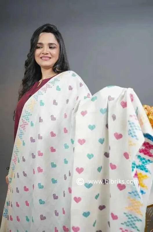 Exhibition-Quality Patti Shawl – Handwoven Masterpiece from Swat | Scenic & Heart Motif | 310g