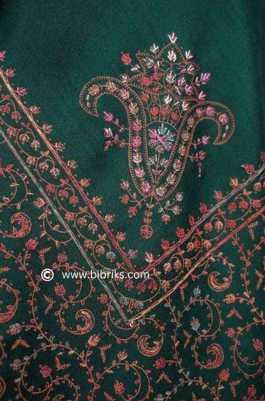 Exquisite Handcrafted Floral Needle Embroidered Scarf: Artistry from Salampur Swat