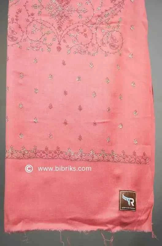 Exquisite Handcrafted Floral Needle Embroidered Scarf: Artistry from Salampur Swat