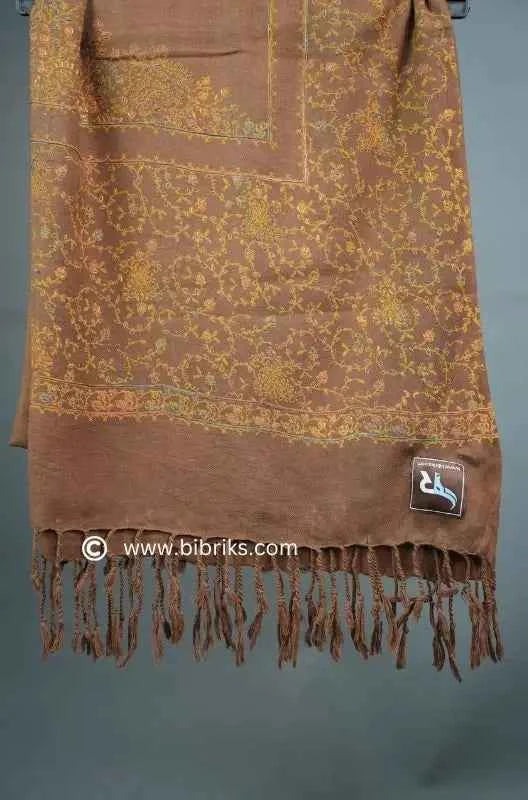 Exquisite Handcrafted Floral Needle Embroidered Scarf: Artistry from Salampur Swat