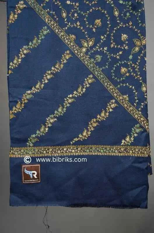 Exquisite Handcrafted Floral Needle Embroidered Scarf: Artistry from Salampur Swat