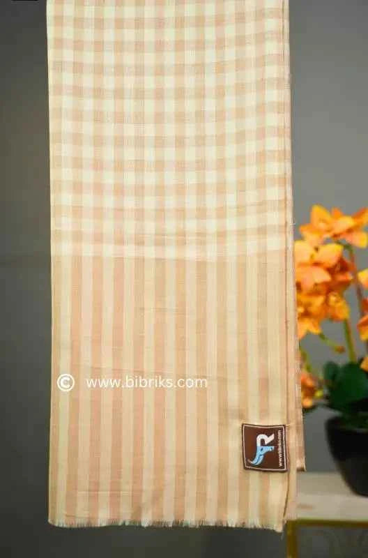 Lightweight Pure Pashmina Shawl – Checker Design | Handloom | Handmade in Swat