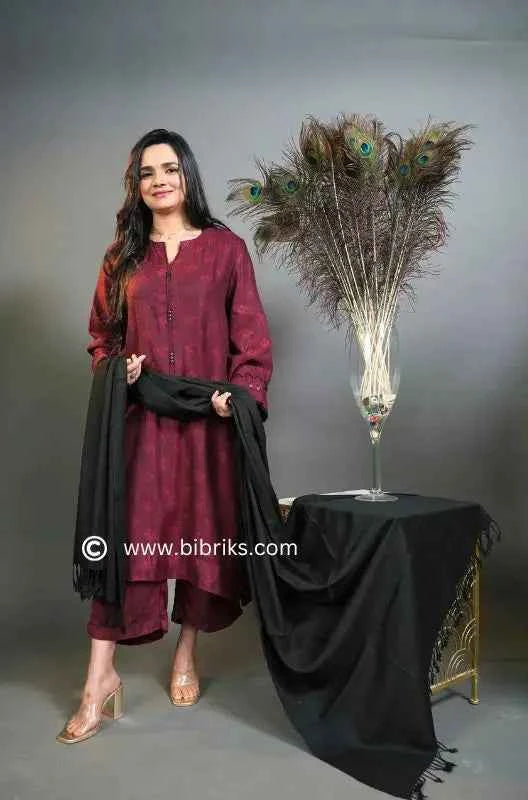 Handloom Plain Shawl – 72 Thread Grade | Triple Thread | Handmade in Swat