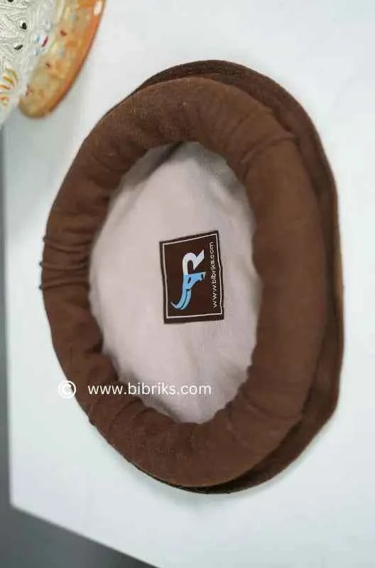 Premium Handcrafted Brown Pakol for Men | Traditional Swat Headwear