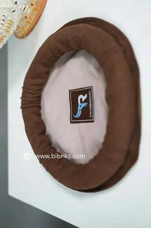 Premium Handcrafted Brown Pakol for Men | Traditional Swat Headwear