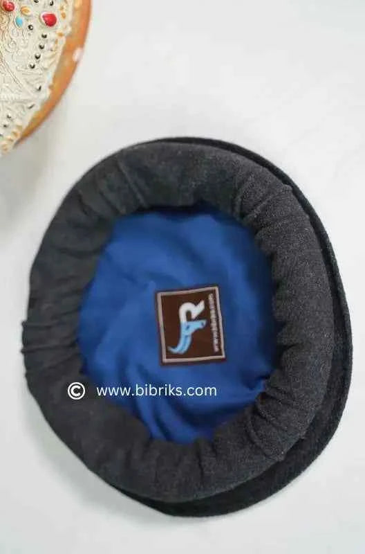 Premium Black Swati Pakol for Men | Handcrafted Wool Cap