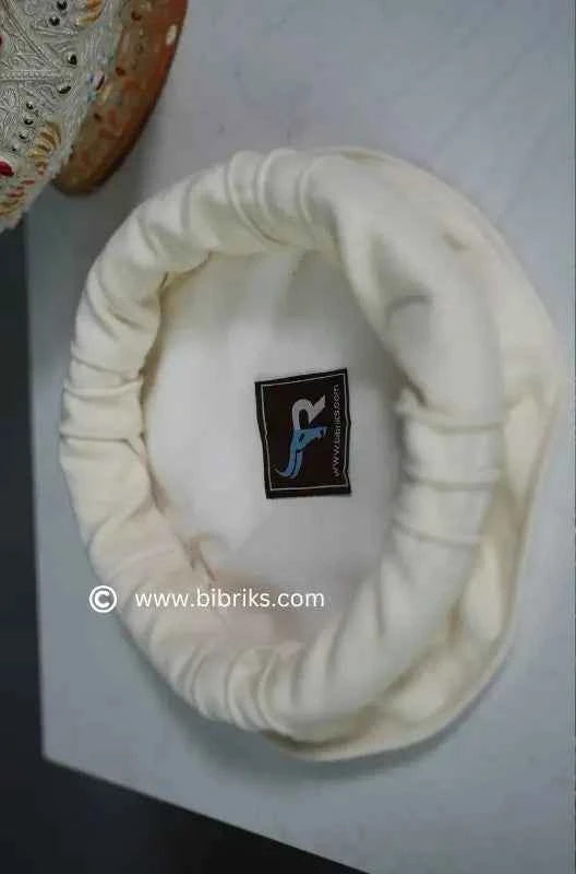 Handcrafted White Swati Pakol for Men | Traditional Heritage Cap